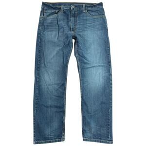 Levi’s 502 Regular Taper Jeans Medium Wash Stretch Denim Classic Fit - 36x27